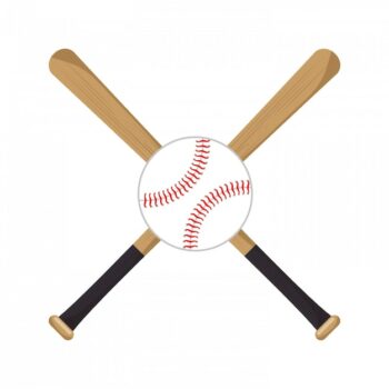 Free Vector | Baseball crossed bats ball icons