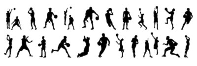 Free Vector | Basketball silhouettes  pack of sport silhouettes