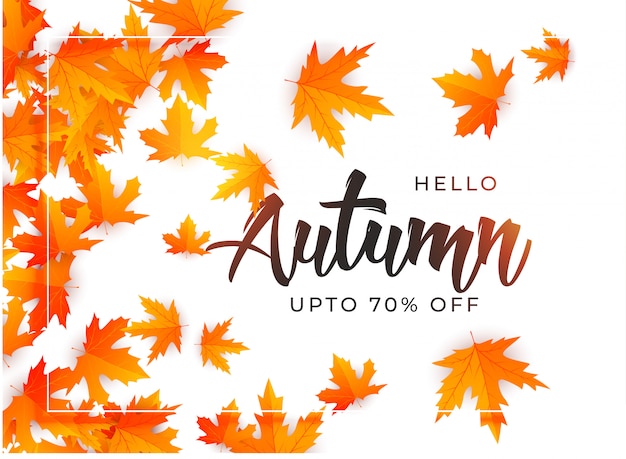 Free Vector | Beautiful autumn leaves background template