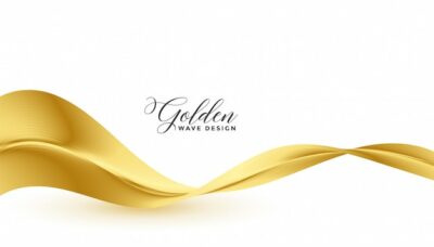 Free Vector | Beautiful golden flowing wave luxury background