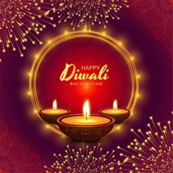 Free Vector | Beautiful greeting card for festival diwali background