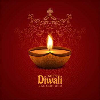 Free Vector | Beautiful happy diwali festival card background