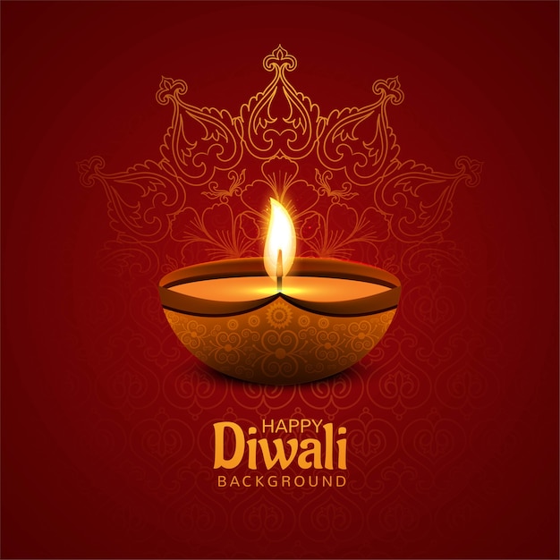 Free Vector | Beautiful happy diwali festival card background