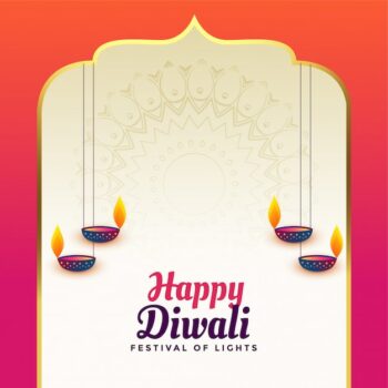 Free Vector | Beautiful happy diwali indian style background