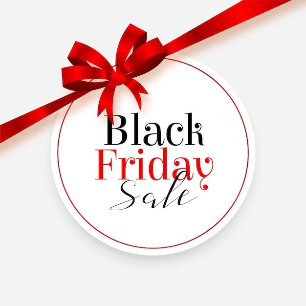 Free Vector | Black friday sale tag with ribbon