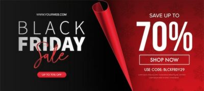 Free Vector | Black friday sale with realistic 3d paper page