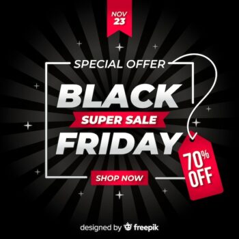 Free Vector | Black friday sales background template