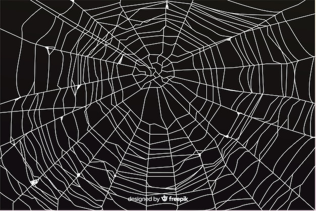 Free Vector | Black halloween coweb background