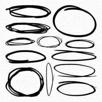 Free Vector | Black oval banner frame vector collection