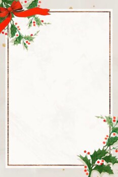 Free Vector | Blank festive rectangular christmas frame background