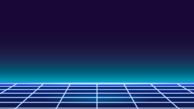 Free Vector | Blue grid neon patterned background vector
