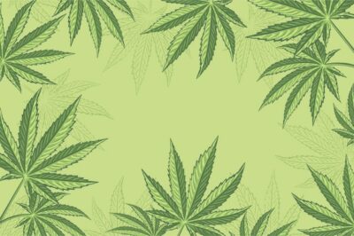 Free Vector | Botanical cannabis leaf background