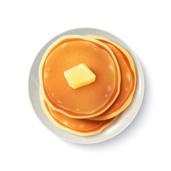 Free Vector | Breakfast realistic pancakes top view image