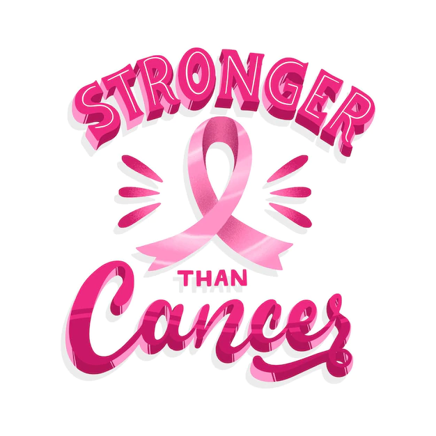 Free Vector | Breast cancer awareness month lettering concept