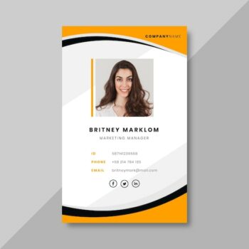 Free Vector | Business id card with minimalist elements