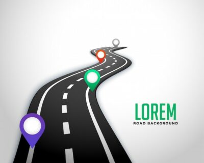 Free Vector | Business road milestone map background