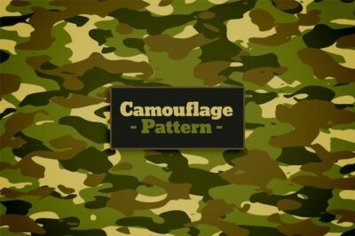 Free Vector | Camouflage pattern texture in green shades background