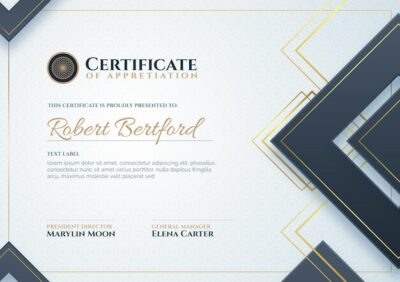 Free Vector | Certificate of appreciation template