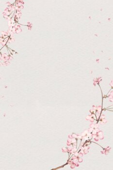 Free Vector | Cherry blossom frame card