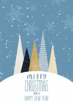 Free Vector | Christmas card background with simplistic tree design