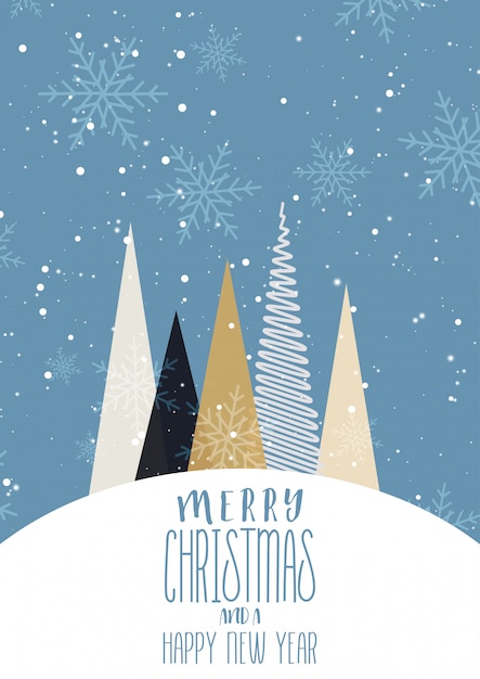 Free Vector | Christmas card background with simplistic tree design