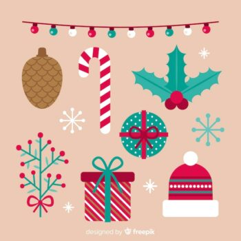 Free Vector | Christmas element collection