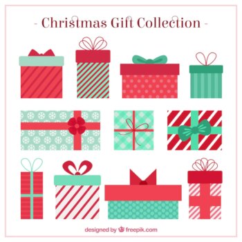 Free Vector | Christmas gifts collection
