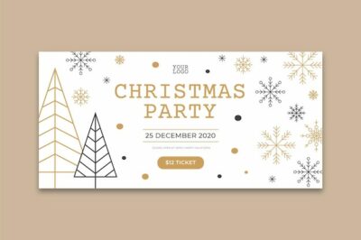 Free Vector | Christmas party banner template