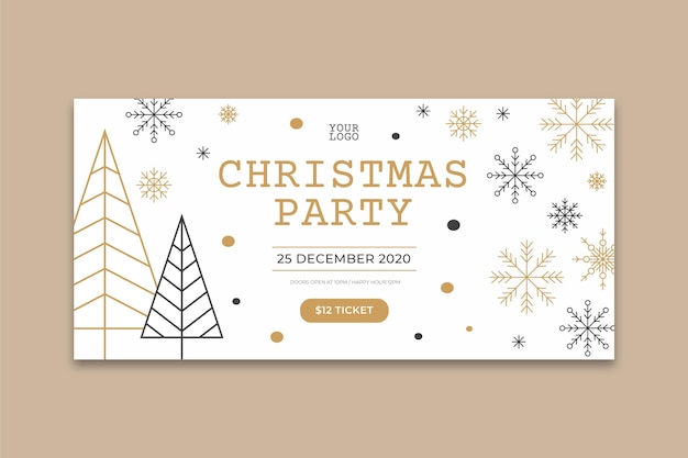 Free Vector | Christmas party banner template