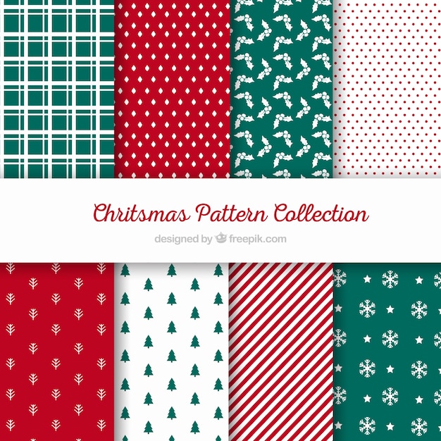Free Vector | Christmas patterns set
