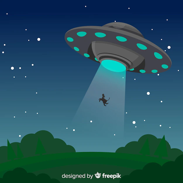 Free Vector | Classic ufo abduction concept with flat design