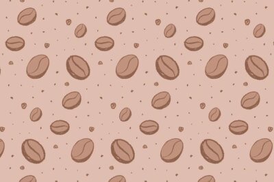Free Vector | Coffee beans pattern background vector