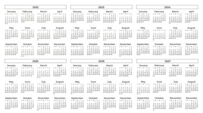 Free Vector | Collection of black and white calendars