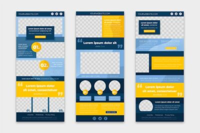 Free Vector | Collection of blogger email templates