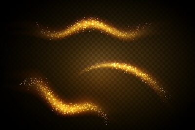 Free Vector | Collection of glitter waves