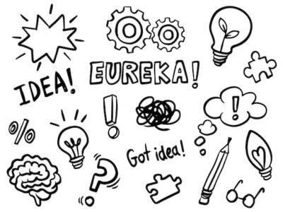 Free Vector | Collection of hadrawn doodles about ideas thinking and knowledge