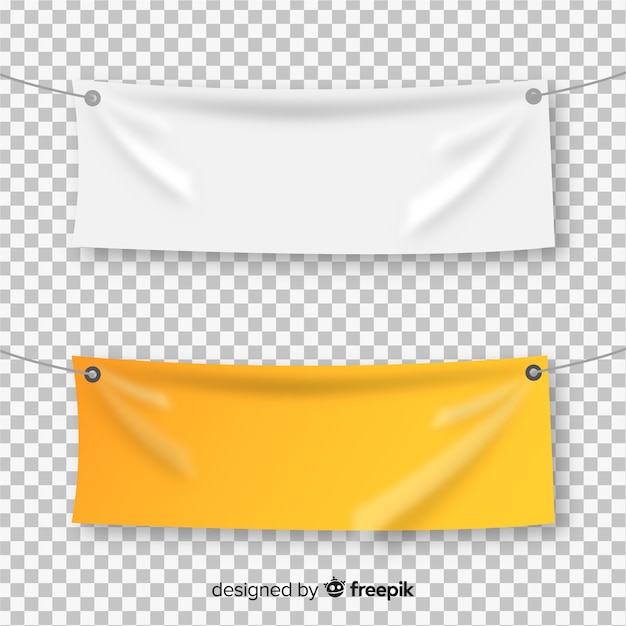 Free Vector | Collection of realistic textile banners