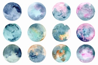 Free Vector | Colorful abstract circle collection with watercolor