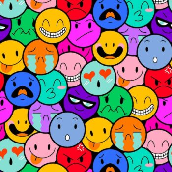 Free Vector | Colorful smile emoticons pattern