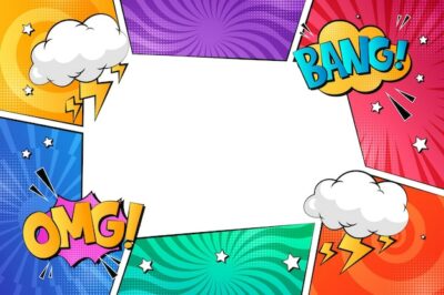 Free Vector | Comic frame background