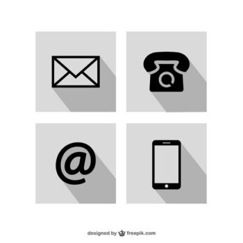 Free Vector | Contact icons set