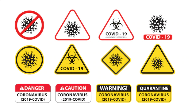 Free Vector | Corona virus biohazard lockdown sign