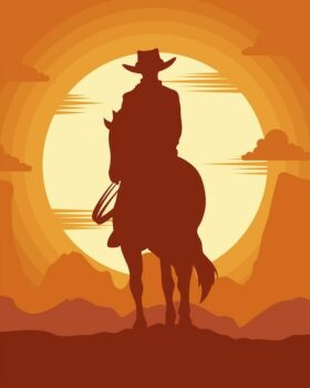Free Vector | Cowboy wild west scene