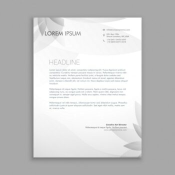 Free Vector | Creative floral letterhead template