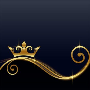 Free Vector | Crown with golden floral background