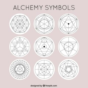 Free Vector | Cute alchemy symbols