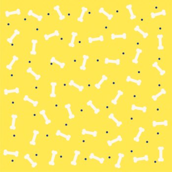 Free Vector | Cute bone pattern yellow background