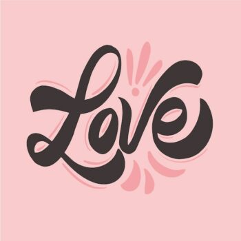 Free Vector | Cute wedding love lettering concept