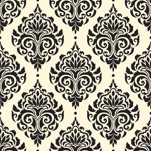 Free Vector | Damask seamless pattern background