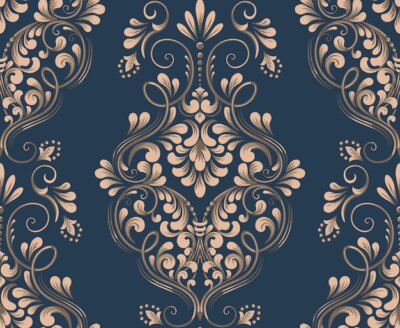 Free Vector | Damask seamless pattern element vector classical luxury old fashioned damask ornament royal victorian seamless texture for wallpapers textile wrapping vintage exquisite floral baroque template